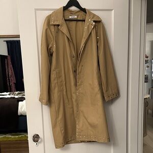 Gimaguas Tan Studded Trench Coat
